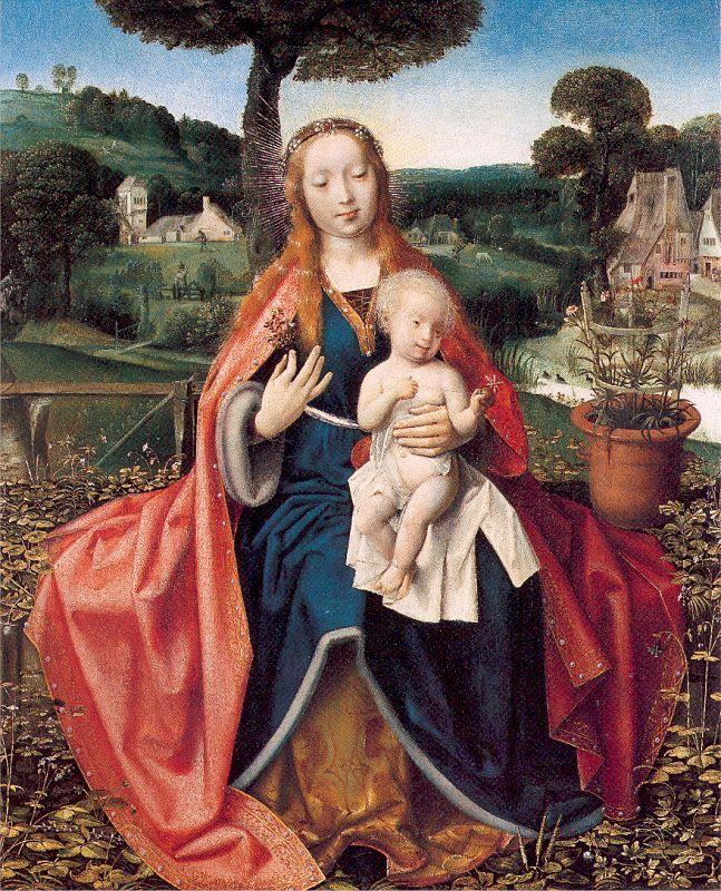 PROVOST, Jan The Virgin and Child in a Landscape Sweden oil painting art